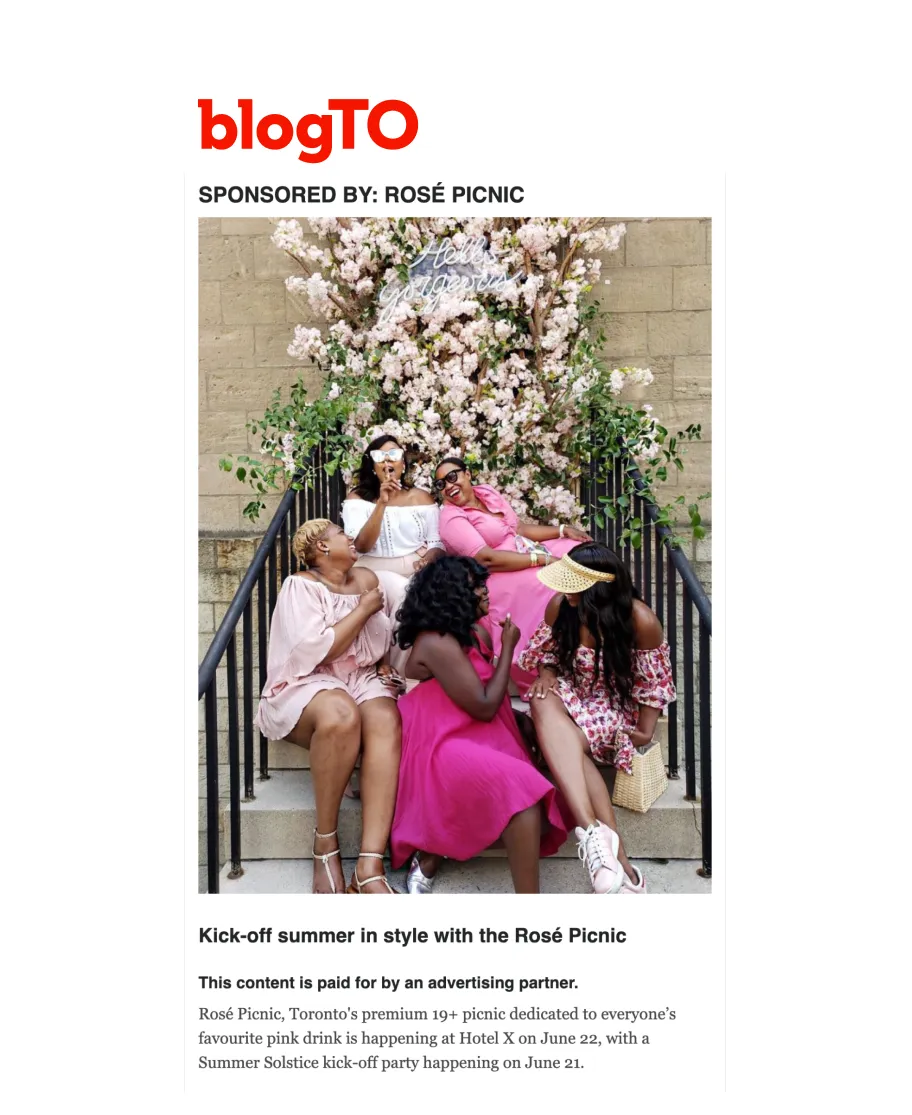 A blogTO newsletter