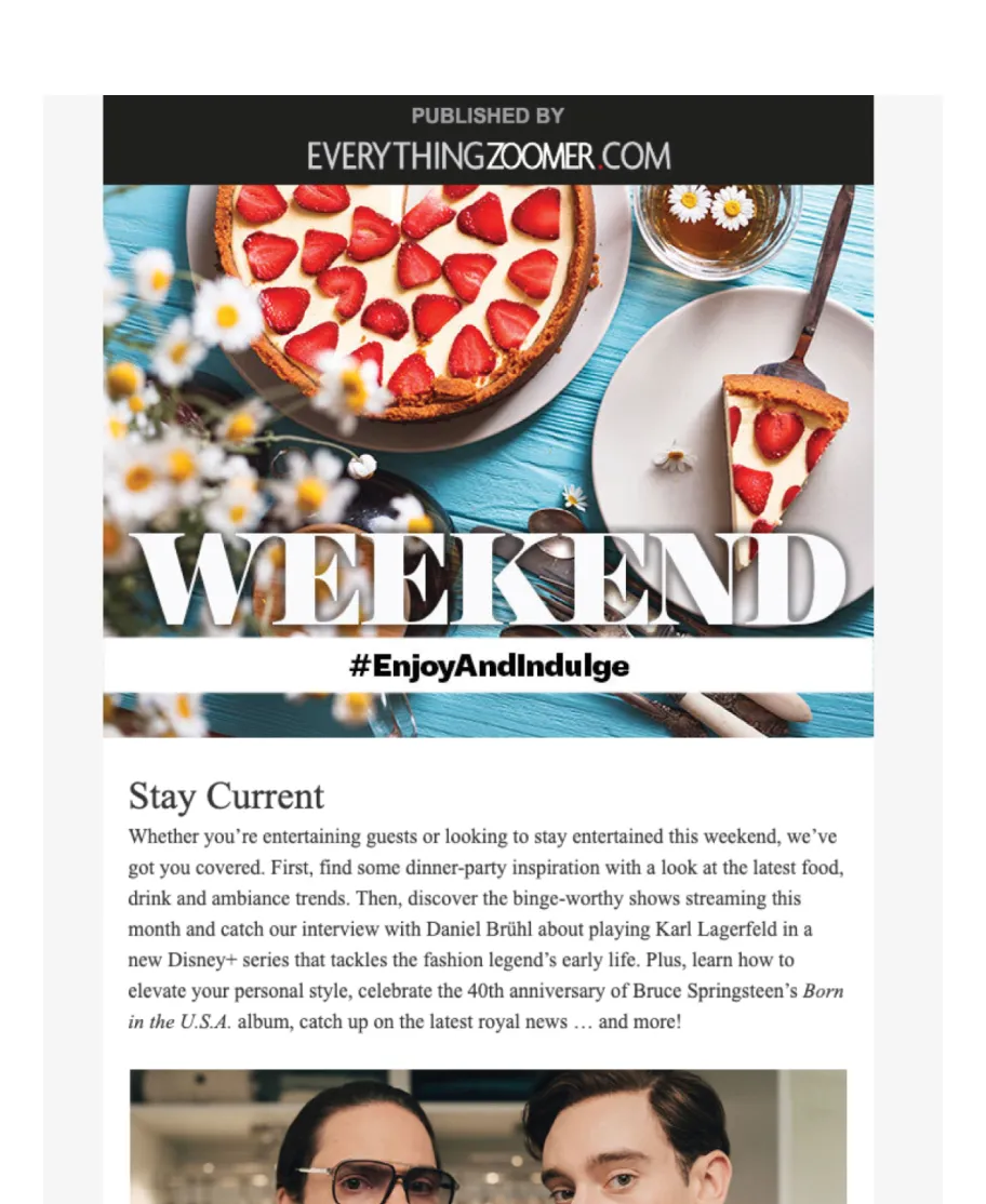 A screenshot of a The Peak Newsletter