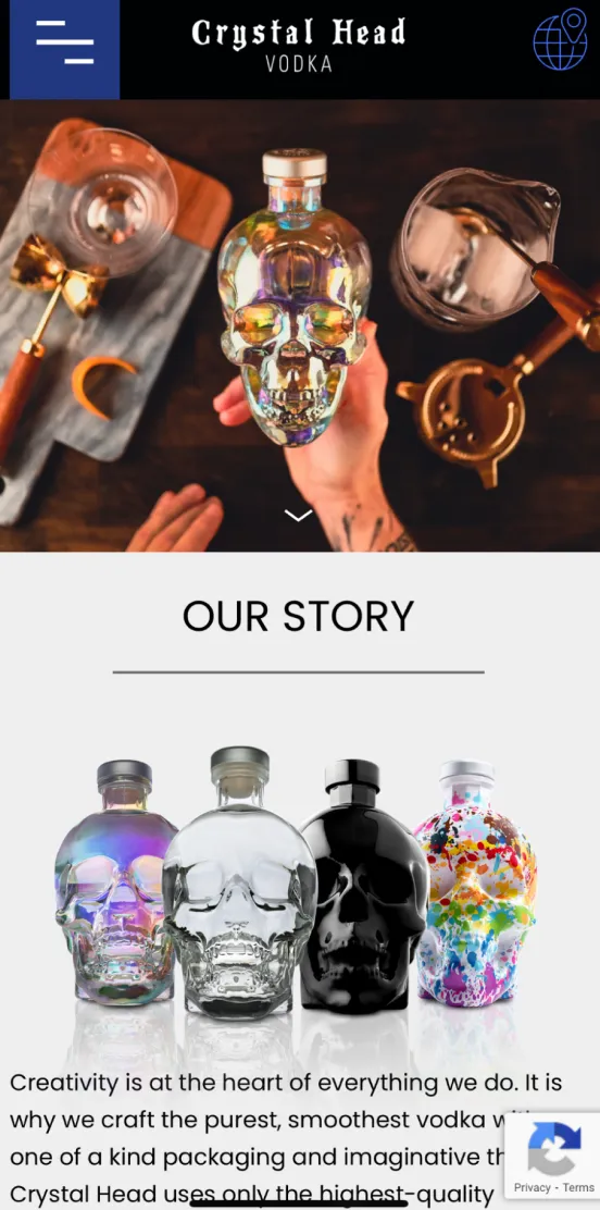 Crystal Head Vodka website